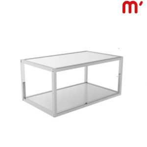 Espositore a muro System con ripiani, 64,2 x 39,2 x 30 cm, Metallo/Legno, Cromato/Bianco Lucido Espositore a muro System con ripiani, 64,2 x 39,2 x 30 cm, Metallo/Legno, Cromato/Bianco Lucido