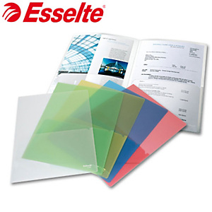 Esselte Busta a L, A4, Polipropilene, Goffrata, Colori assortiti trasparente (confezione 5 pezzi) Esselte Busta a L, A4, Polipropilene, Goffrata, Colori assortiti trasparente (confezione 5 pezzi)