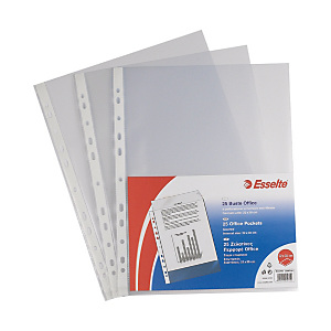 Esselte Busta a foratura universale, A4+, Polipropilene, Goffrata, 11 fori, Trasparente (Confezione 100 pezzi) Esselte Busta a foratura universale, A4+, Polipropilene, Goffrata, 11 fori, Trasparente (Confezione 100 pezzi)