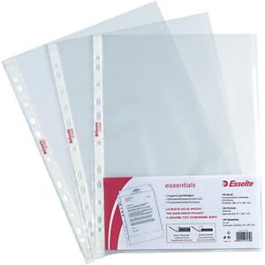 Esselte Buste a foratura universale in PPL - F.to utile cm 21 x 29,7 - Sp. micron 50 (confezione 100 pezzi) Esselte Buste a foratura universale in PPL - F.to utile cm 21 x 29,7 - Sp. micron 50 (confezione 100 pezzi)