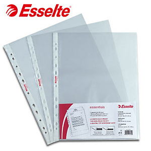 Esselte Buste a foratura universale in PPL - F.to utile cm 22 x 30 - Sp. micron 50 (confezione 100 pezzi) Esselte Buste a foratura universale in PPL - F.to utile cm 22 x 30 - Sp. micron 50 (confezione 100 pezzi)