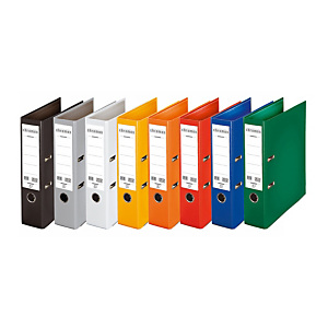 Lot de 10 - Esselte Classeur à levier A4 Chromos Plus - Carton 23/10e - Dos 8 cm - Assortis Classiqu