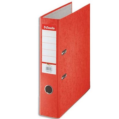 ESSELTE Classeur à levier RAINBOW, A4, 7,5 cm, carton, rouge