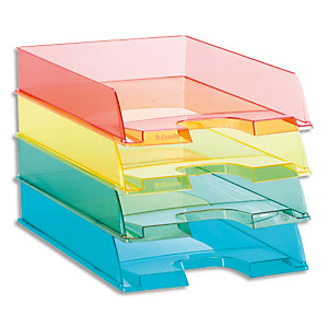 ESSELTE Corbeille à courrier COLOUR'ICE Coloris assortis. Dimensions (lxhxp) : 25,4x6,1x35cm ESSELTE Corbeille à courrier COLOUR'ICE Coloris assortis. Dimensions (lxhxp) : 25,4x6,1x35cm