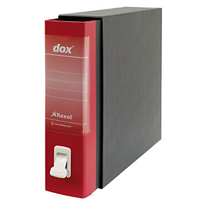 Esselte Dox 2 Classic Registratore archivio, Formato Protocollo, Dorso 8 cm, Cartone, Rosso