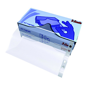 Esselte Funda perforada, A4, polipropileno de 40 micras, 11 orificios, rugosa, transparente Esselte Funda perforada, A4, polipropileno de 40 micras, 11 orificios, rugosa, transparente