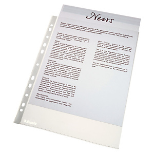 Esselte Funda perforada, A4, polipropileno de 50 micras, 11 orificios, rugosa, transparente Esselte Funda perforada, A4, polipropileno de 50 micras, 11 orificios, rugosa, transparente