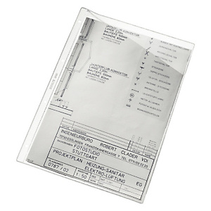 Esselte Funda perforada corte oblicuo, A4, PVC de 80 micras, 16 orificios, rugosa, transparente Esselte Funda perforada corte oblicuo, A4, PVC de 80 micras, 16 orificios, rugosa, transparente
