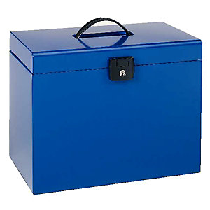 Esselte Home-box Maletín metálico para carpetas colgantes A4 azul