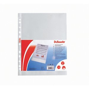 Esselte De Luxe Busta a foratura universale, A4, Polipropilene, Goffrata, 11 fori, Trasparente (confezione 25 pezzi) Esselte De Luxe Busta a foratura universale, A4, Polipropilene, Goffrata, 11 fori, Trasparente (confezione 25 pezzi)