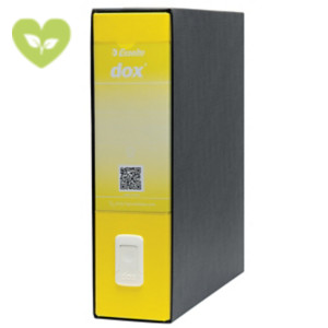 ESSELTE Registratore archivio Dox Classic, Formato Commerciale, Dorso 8 cm, Cartone, Giallo ESSELTE Registratore archivio Dox Classic, Formato Commerciale, Dorso 8 cm, Cartone, Giallo