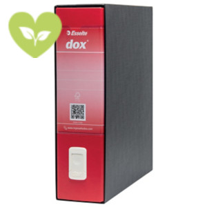 ESSELTE Registratore archivio Dox Classic, Formato Commerciale, Dorso 8 cm, Cartone, Rosso