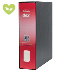 ESSELTE Registratore archivio Dox Classic, Formato Commerciale, Dorso 8 cm, Cartone, Rosso