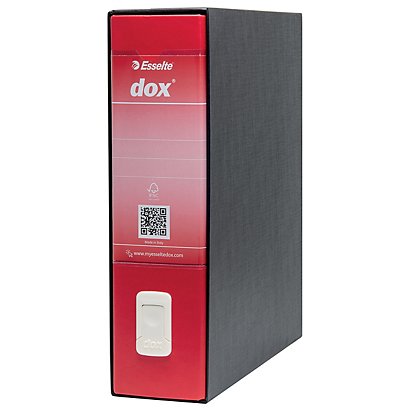 ESSELTE Registratore archivio Dox Classic, Formato Commerciale, Dorso 8 cm, Cartone, Rosso - 1
