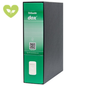 ESSELTE Registratore archivio Dox Classic, Formato Commerciale, Dorso 8 cm, Cartone, Verde