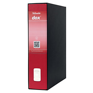 ESSELTE Registratore archivio Dox Classic, Formato Protocollo, Dorso 8 cm, Cartone, Rosso