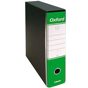 ESSELTE Registratore archivio Oxford, Formato Commerciale, Dorso 8 cm, Cartone, Verde