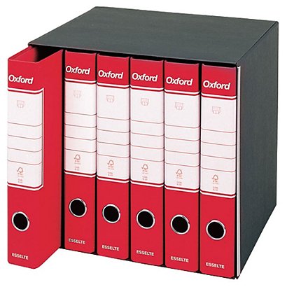 ESSELTE Registratore archivio Oxford, Formato Protocollo, Dorso 5 cm, Cartone, Rosso (gruppo 6 pezzi) - 1