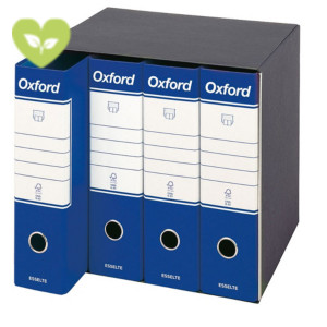 ESSELTE Registratore archivio Oxford, Formato Protocollo, Dorso 8 cm, Cartone, Blu (gruppo 4 pezzi) ESSELTE Registratore archivio Oxford, Formato Protocollo, Dorso 8 cm, Cartone, Blu (gruppo 4 pezzi)