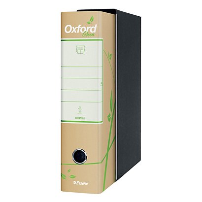 ESSELTE Registratore archivio Oxford Green modello G85, Formato Protocollo, Dorso 8 cm, Cartone, Design Green - 1