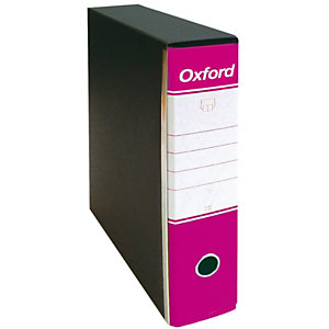 ESSELTE Registratore archivio Oxford Modello G83, Formato Commerciale, Dorso 8 cm, Cartone, Fucsia