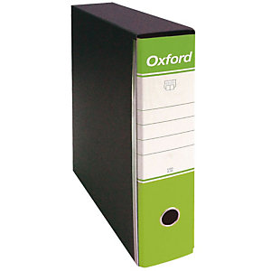 ESSELTE Registratore archivio Oxford Modello G83, Formato Commerciale, Dorso 8 cm, Cartone, Verde Acido