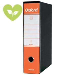 ESSELTE Registratore archivio Oxford Modello G85, Formato Protocollo, Dorso 8 cm, Cartone, Arancio