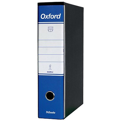 ESSELTE Registratore archivio Oxford Modello G85, Formato Protocollo, Dorso 8 cm, Cartone, Blu - 1