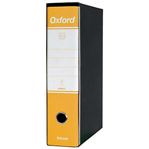 ESSELTE Registratore archivio Oxford Modello G85, Formato Protocollo, Dorso 8 cm, Cartone, Giallo