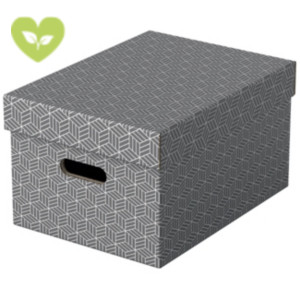 ESSELTE Scatola archivio Medium con coperchio removibile, 26,5 x 36,5 x 20,5 cm, Grigio (confezione 3 pezzi) ESSELTE Scatola archivio Medium con coperchio removibile, 26,5 x 36,5 x 20,5 cm, Grigio (confezione 3 pezzi)