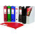 Esselte Vivida Revistero, cartón en PVC, 72 x 318 x 242 mm, rojo - 2