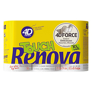 Essuie-tout Renova 4D, 3 rouleaux Essuie-tout Renova 4D, 3 rouleaux