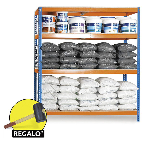 Estantería aglomerado regulable 400 kg de 240 x 90 x 200 cm - 1