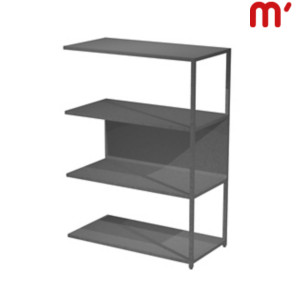 Estensione libreria bassa modulare Afrodite, 90 x 44 x 122 cm, Metallo/Nobilitato Melaminico, Struttura Antracite, Ripiani e retro Antracite Estensione libreria bassa modulare Afrodite, 90 x 44 x 122 cm, Metallo/Nobilitato Melaminico, Struttura Antracite, Ripiani e retro Antracite