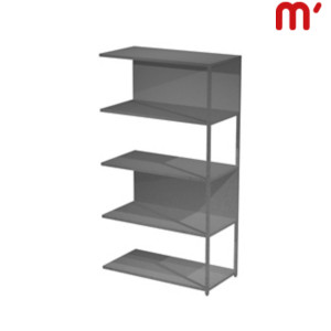 Estensione libreria media modulare Afrodite, 90 x 44 x 161 cm, Metallo/Nobilitato Melaminico, Struttura Antracite, Ripiani e retro Antracite Estensione libreria media modulare Afrodite, 90 x 44 x 161 cm, Metallo/Nobilitato Melaminico, Struttura Antracite, Ripiani e retro Antracite