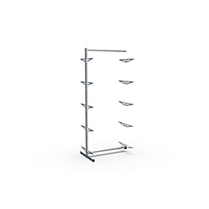 Estensione per struttura autoportante per sistema Gondola con 10 ripiani in legno, 101,5 x 71 x 240 cm, Metallo Estensione per struttura autoportante per sistema Gondola con 10 ripiani in legno, 101,5 x 71 x 240 cm, Metallo