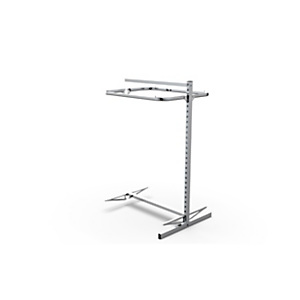 Estensione per struttura autoportante per sistema Gondola con 2 ripiani in legno e 2 barre appenderia, 101,5 x 71 x 145 cm, Metallo Estensione per struttura autoportante per sistema Gondola con 2 ripiani in legno e 2 barre appenderia, 101,5 x 71 x 145 cm, Metallo