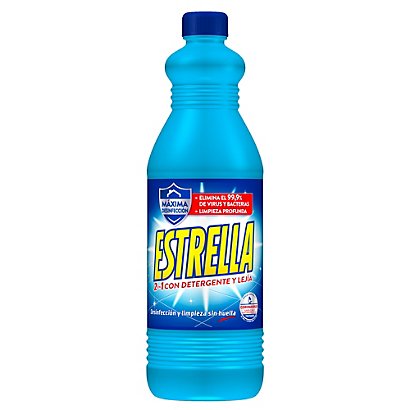 ESTRELLA 2 en 1 Lejía con Detergente Azul, 1,4L