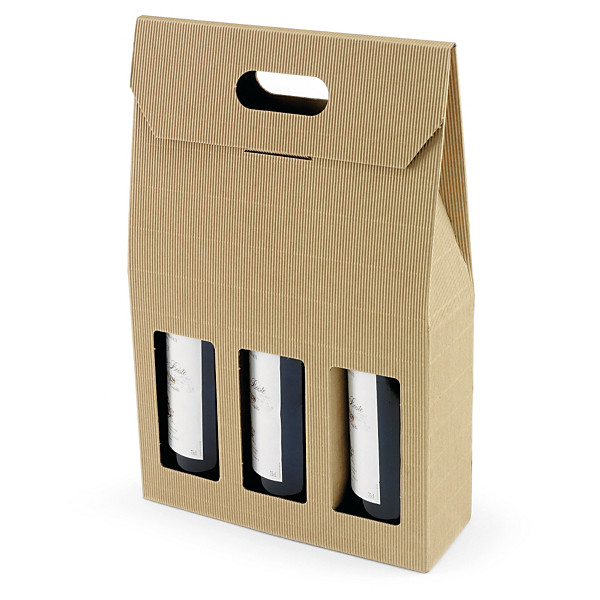 Estuche de presentación para 3 botellas Hévéa 9x27x41cm - 1