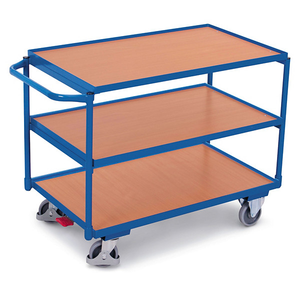 Etagewagen met horizontaal handvat en 3 legborden 1175 x 625 x 850 mm - 1