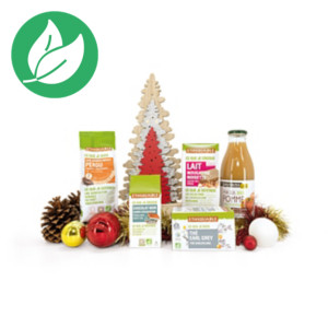 Ethiquable Coffret cadeau sucré Bio Coffret de Noël prêt à offrir - 5 éléments Ethiquable Coffret cadeau sucré Bio Coffret de Noël prêt à offrir - 5 éléments