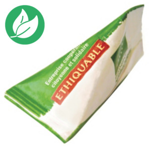 Ethiquable Lot de 1000 berlingots de Sucre blond de canne en poudre du Paraguay - 4 g Ethiquable Lot de 1000 berlingots de Sucre blond de canne en poudre du Paraguay - 4 g