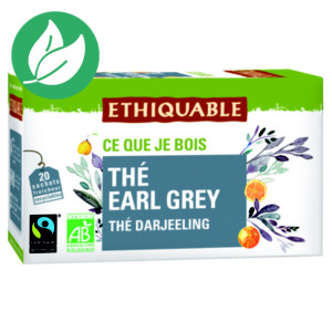 Ethiquable Sachets de thé noir Earl Grey Darjeeling