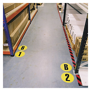 Etichetta segnaletica adesiva pavimento con numero