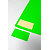 Etichette adesive permanenti, 47,5 x 25,5 mm, 100 fogli, 44 etichette per foglio, Verde Fluo - 1