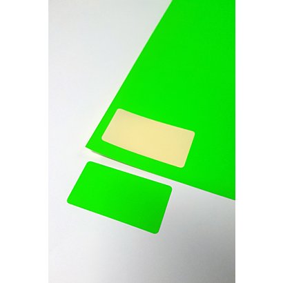 Etichette adesive permanenti, 47,5 x 25,5 mm, 100 fogli, 44 etichette per foglio, Verde Fluo