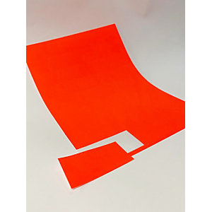 Etichette adesive permanenti, 70 x 31 mm, 100 fogli, 27 etichette per foglio, Rosso Fluo