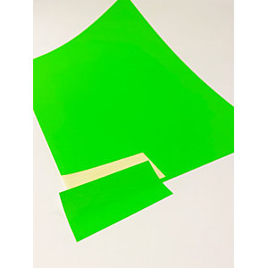 Etichette adesive permanenti, 70 x 31 mm, 100 fogli, 27 etichette per foglio, Verde Fluo