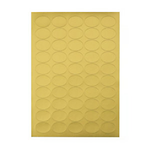 Etichette adesive permanenti stampabili ovali, 36 x 26 mm, Carta satinata, Oro (confezione 100 fogli da 50 etichette)
