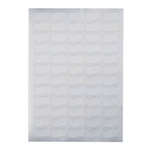 Etichette adesive permanenti stampabili sagomate, 45 x 21 mm, Carta satinata, Argento (confezione 100 fogli da 48 etichette) Etichette adesive permanenti stampabili sagomate, 45 x 21 mm, Carta satinata, Argento (confezione 100 fogli da 48 etichette)